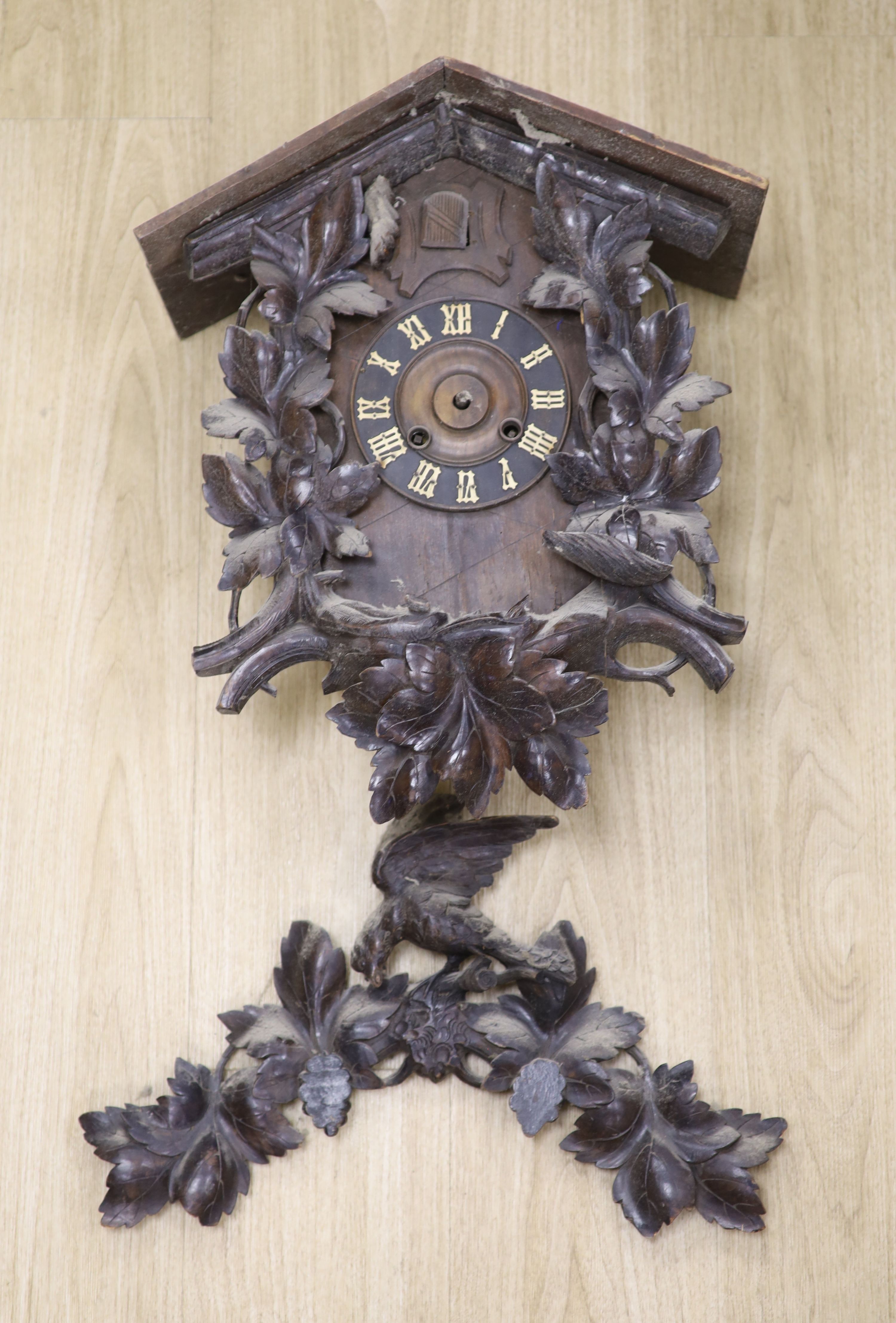 A Black Forest cuckoo wall clock, late 19th century